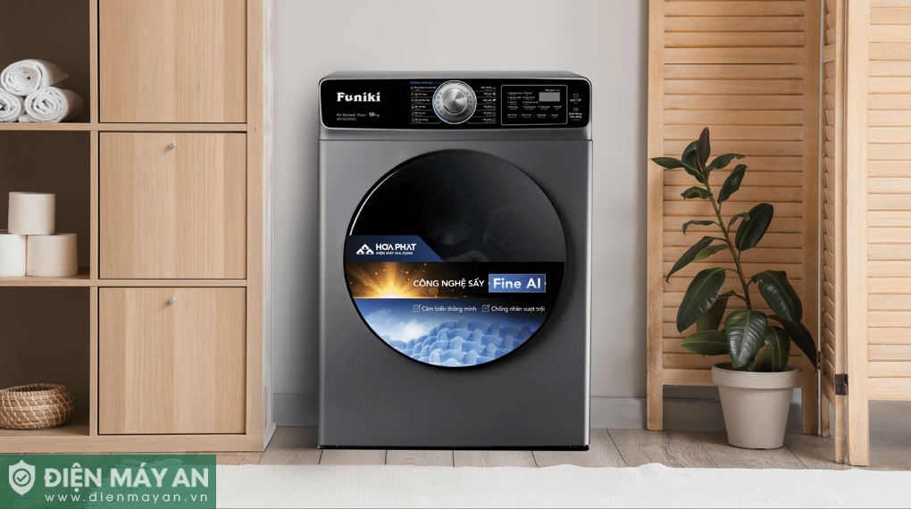 Máy sấy thông hơi Funiki 10 kg HD V6100AG